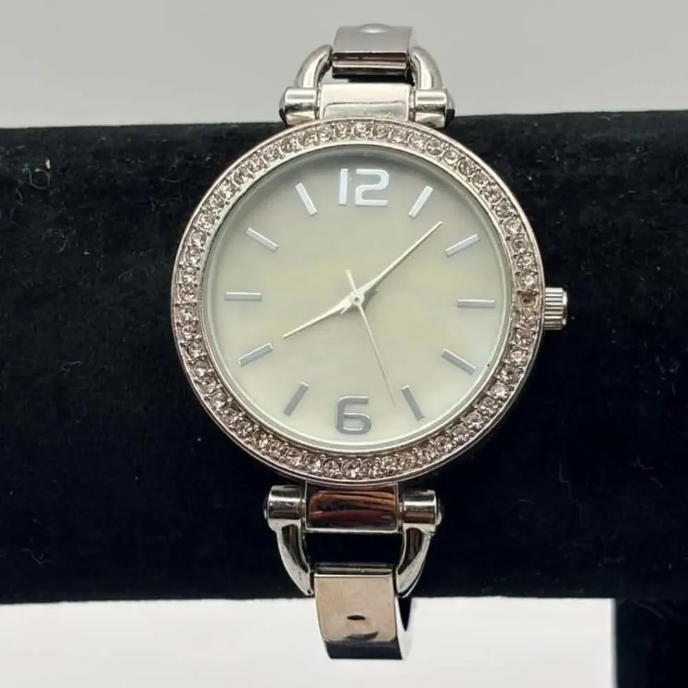 Silver Crystal Watch